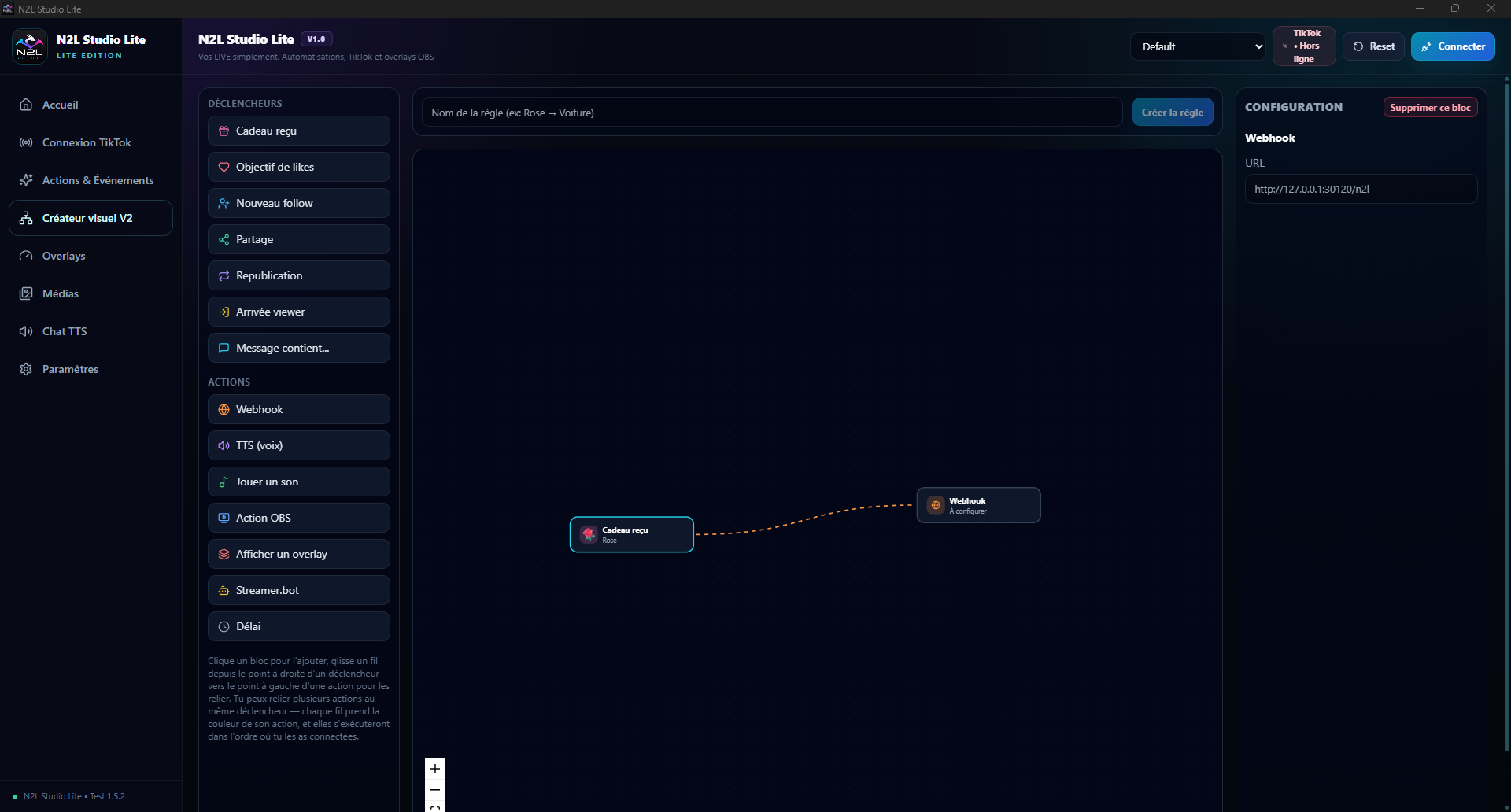 Créateur visuel V2 de N2L Studio Lite